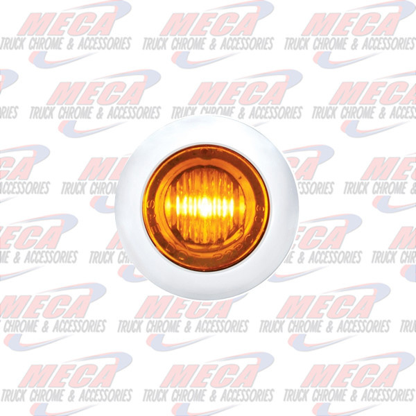 MINI 3- LED DOTS AMBER W/ CHR RIM .75" DIA. HOLE