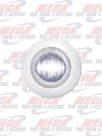 MINI 3- LED DOTS WHITE CLEAR W/ CHR RIM .75" HOL