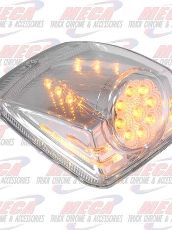 CAB LIGHT AMBER CLEAR 19 LED W/ REFLECTOR