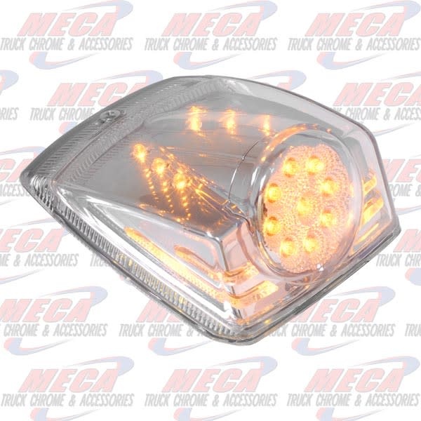 CAB LIGHT AMBER CLEAR 19 LED W/ REFLECTOR