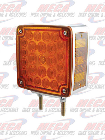 HOOD FENDER LED TWO BOLT AMBER/ RED FLAT LENS DVR