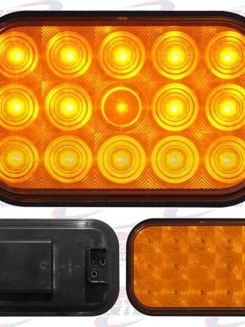 LIGHT LED SQUARE AMBER W/ 15 DIODES