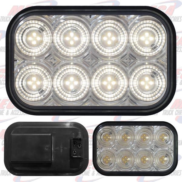 BACK UP LAMP RECTANGULAR 32 WHITE LED