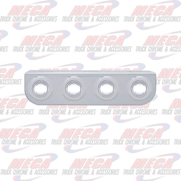 L BRACKET W/ 4 MINI LEDS WHITE S/S