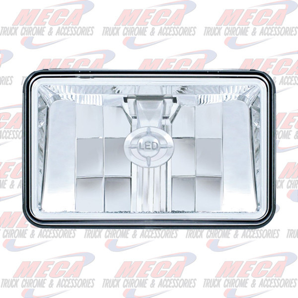 HEADLIGHT HIGH POWER WITH 1 LED - RECT LOW BEAM