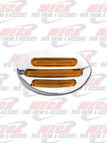 LED FLATLINE SHORT FAT MARKER LIGHT CLEAR AMBER