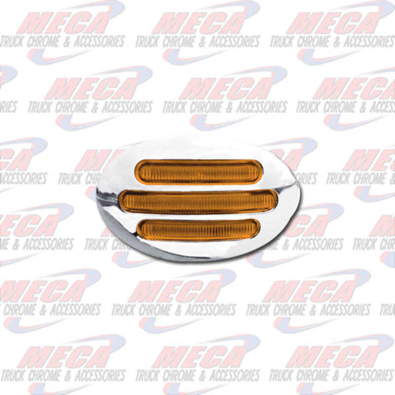 LED FLATLINE SHORT FAT MARKER LIGHT CLEAR AMBER