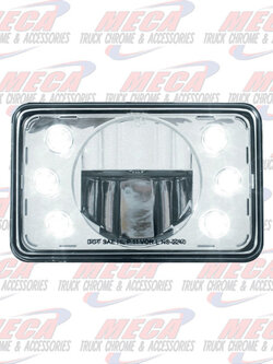 HEADLIGHT HIGH POWER WITH 1 LED - RECT LOW BEAM