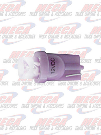 LED 194 BULB PURPLE TUBE STYLE, WEDGE BASE PAIR