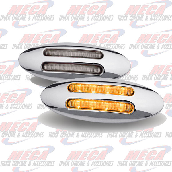 LED FLATLINE SHORT SLIMMER MARKER LT CLEAR AMBER