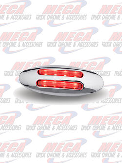 LED FLATLINE SHORT SLIMMER MARKER LIGHT CLEAR RED