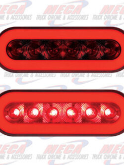 LED OVAL HALO LIGHT RED 21 LED