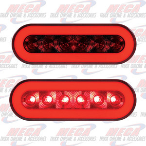LED OVAL HALO LIGHT RED 21 LED