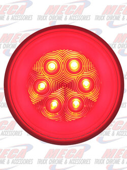LED 4'' HALO LIGHT CLEAR RED W/ 21 DIODES