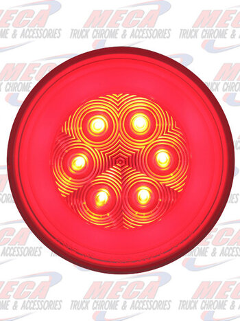 LED 4'' HALO LIGHT CLEAR RED W/ 21 DIODES