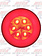 LED 4'' HALO LIGHT CLEAR RED W/ 21 DIODES