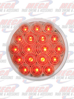 LED 4'' CLEAR RED W/ GROTE PLUG