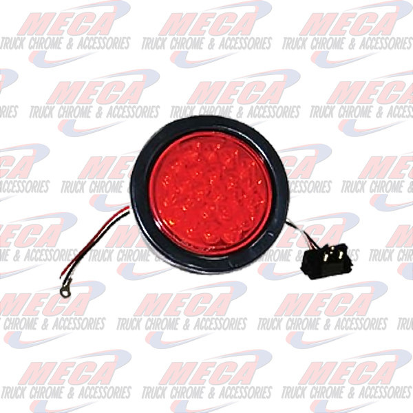 LED 4'' RED LIGHT 24V W/ 18 DIODES