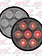 *** Use LLD6902 *** LED 4'' CLEAR RED COMPETITION SERIES W/ 7 DIODES ECO