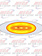 M1 LED HALO LIGHT 13 DIODE AMBER W/ AMBER LENS