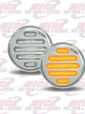 LED FLATLINE 2'' AMBER MARKER/WHITE BACKUP 9 DIODES