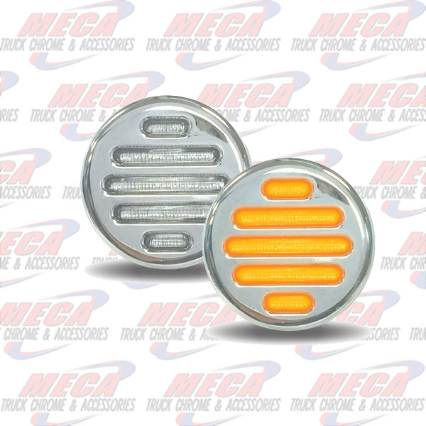 LED FLATLINE 2'' AMBER MARKER/WHITE BACKUP 9 DIODES