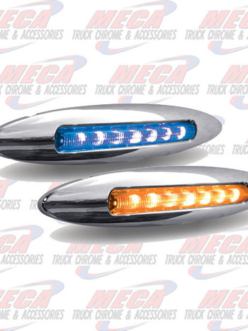 LED FLATLINE SLIM 6" DUAL AMBER TURN/BLUE MARKER