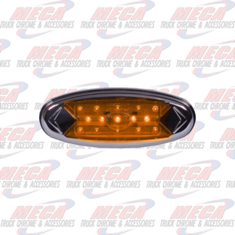 Stainless Steel Pete Light - Oval CM Amber
