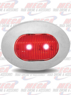 MINI LED OBLONG MULTI FUNCTION RED 3 WIRE