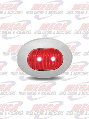 MINI LED OBLONG MULTI FUNCTION CLEAR RED 3 WIRE