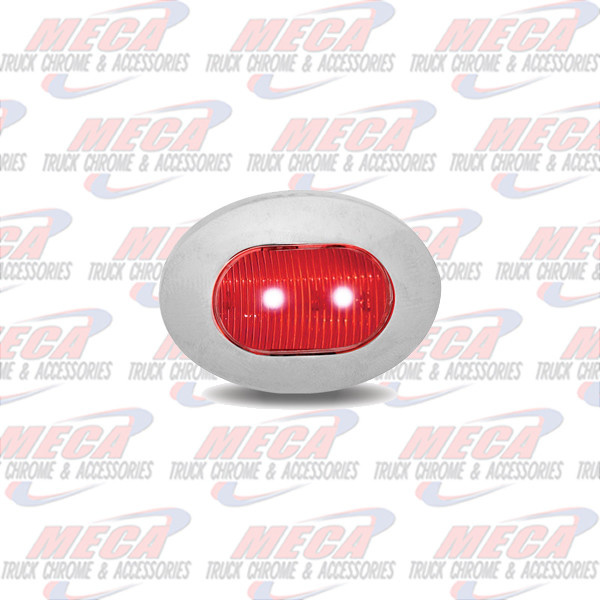 MINI LED OBLONG MULTI FUNCTION CLEAR RED 3 WIRE