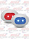 MINI LED OBLONG BUTTON DUAL REVOLUTION RED/BLU