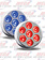 LED 2'' DUAL REVOLUTION 7 DIODES RED/BLUE
