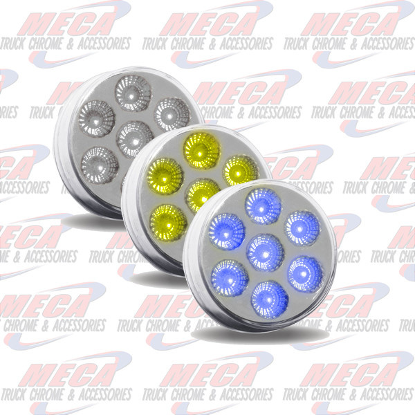 LED 2'' DUAL REVOLUTION 7 DIODES AMBER/BLUE