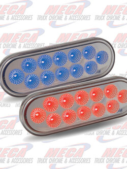 LED OVAL DUAL REVOLUTION RED/BLUE