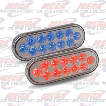 LED OVAL DUAL REVOLUTION RED/BLUE