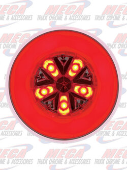 LED 4'' HALO LIGHT RED HALO RED & CLR RED 18 LED