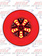 LED 4'' HALO LIGHT RED HALO RED & CLR RED 18 LED