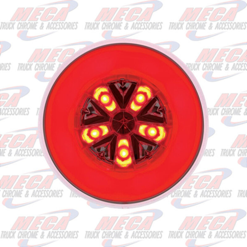 LED 4'' HALO LIGHT RED HALO RED & CLR RED 18 LED