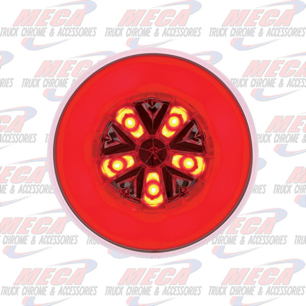 LED 4'' HALO LIGHT RED HALO RED & CLR RED 18 LED