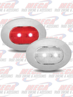 MINI OBLONG BUTTON DUAL REVOLUTION RED/WHITE