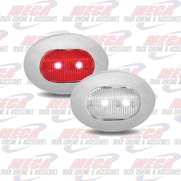 MINI OBLONG BUTTON DUAL REVOLUTION RED/WHITE