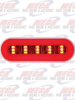 LED OVAL HALO LIGHT RED & CLEAR RED