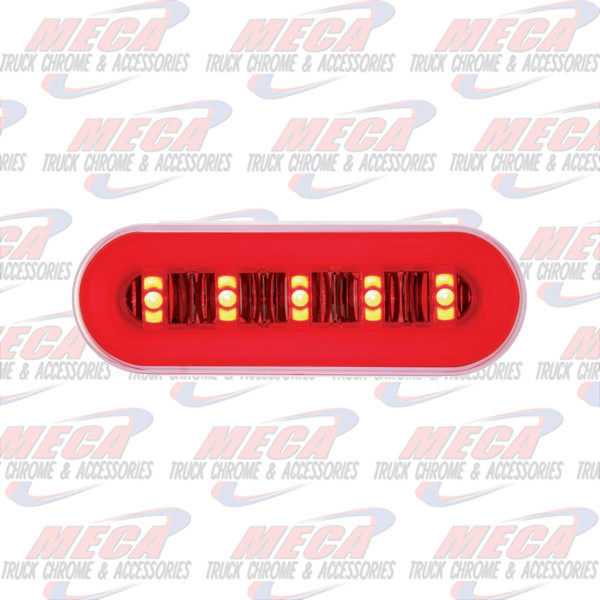 LED OVAL HALO LIGHT RED & CLEAR RED