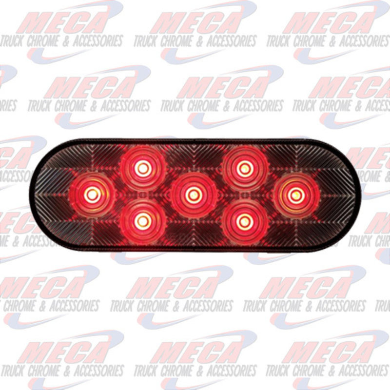 LED OVAL CLR RED COMPETITION SERIES W/7 DIODES ECO