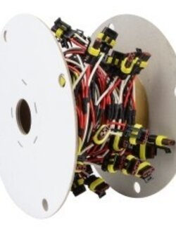 3 PIN T-F/F CONTINUOUS WIRE HARNESS, 12" LEAD, 50 PLUGS