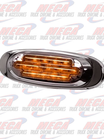 Stainless Steel Oval CM Amber