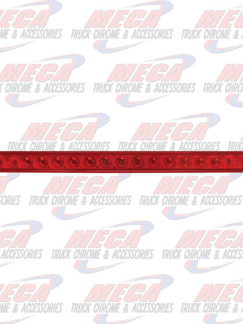 20"L SPYDER RED 17 LED LIGHT BAR, RED LENS, SINGLE ROW