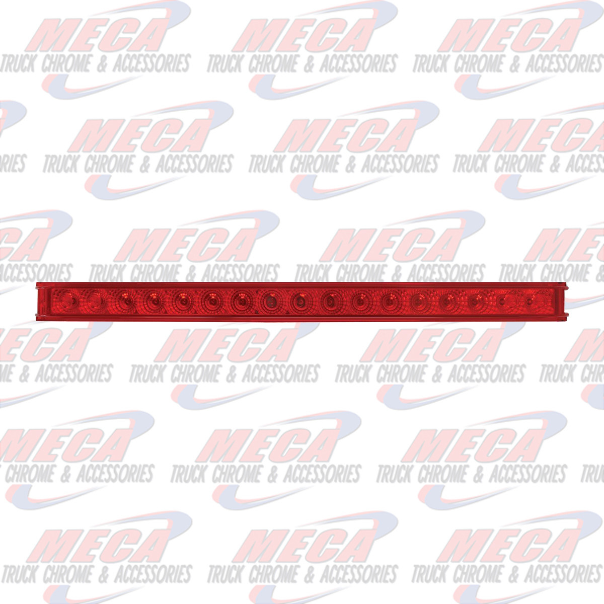 20"L SPYDER RED 17 LED LIGHT BAR, RED LENS, SINGLE ROW