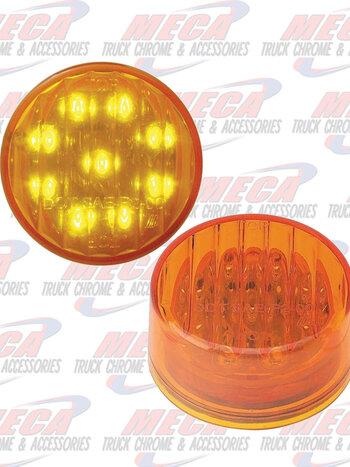 2'' LED AMBER 9 DIODES MARKER LIGHT RIBBED